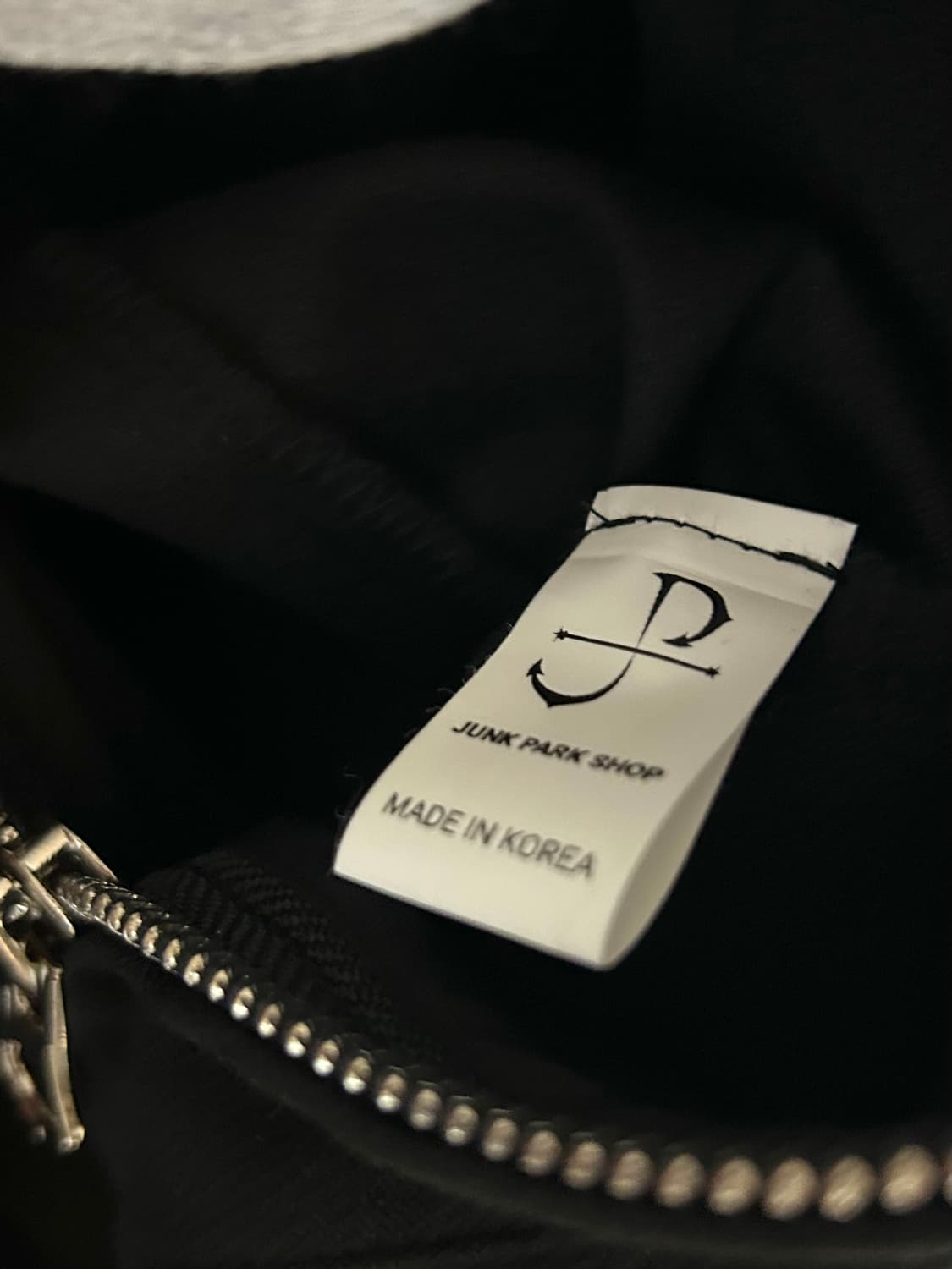 Junkpark 정크박 하이넥 언발란스 후드 자켓 블랙 상품이미지7
