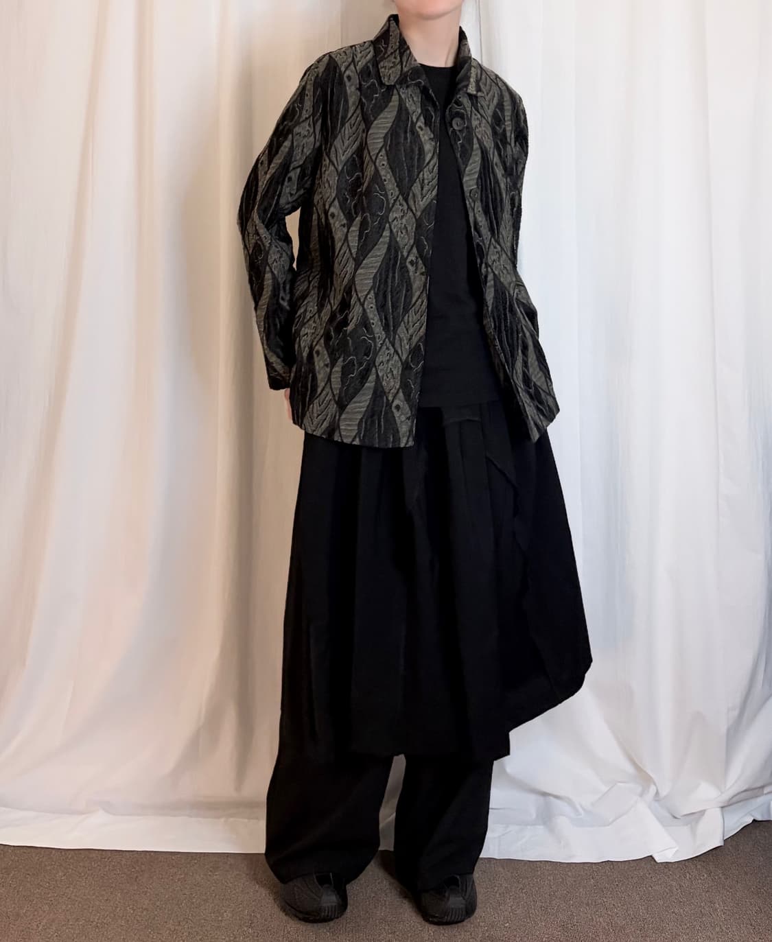 Jacquard Pattern Short Jacket 상품이미지1