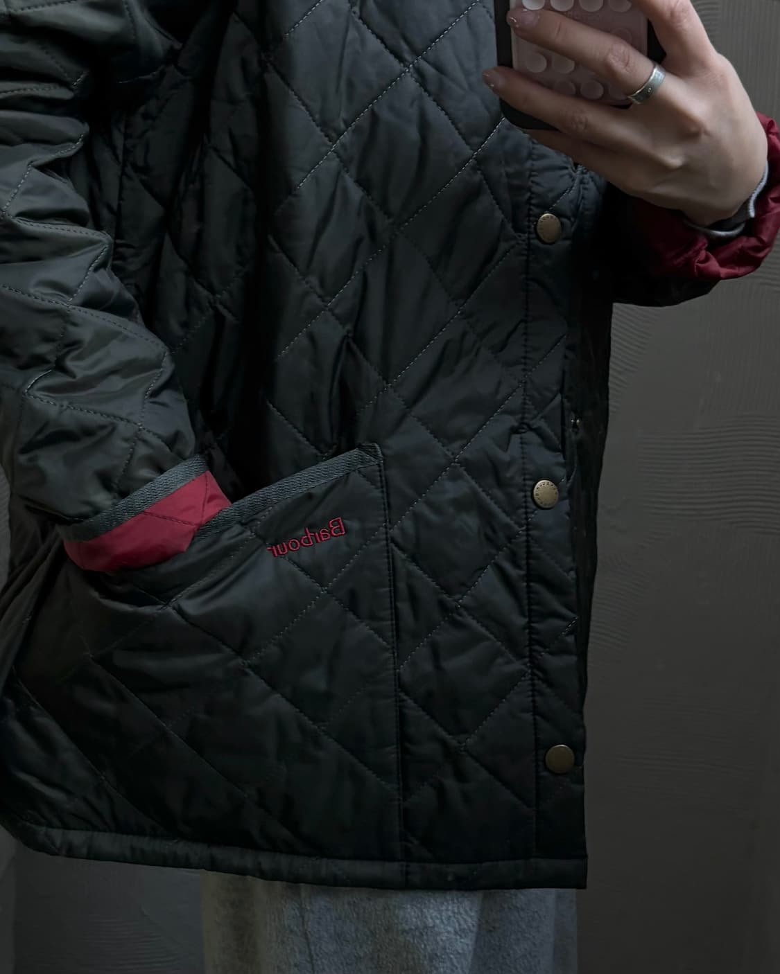 Barbour 바버 리데스데일 카키컬러 퀄팅 자켓 상품이미지2