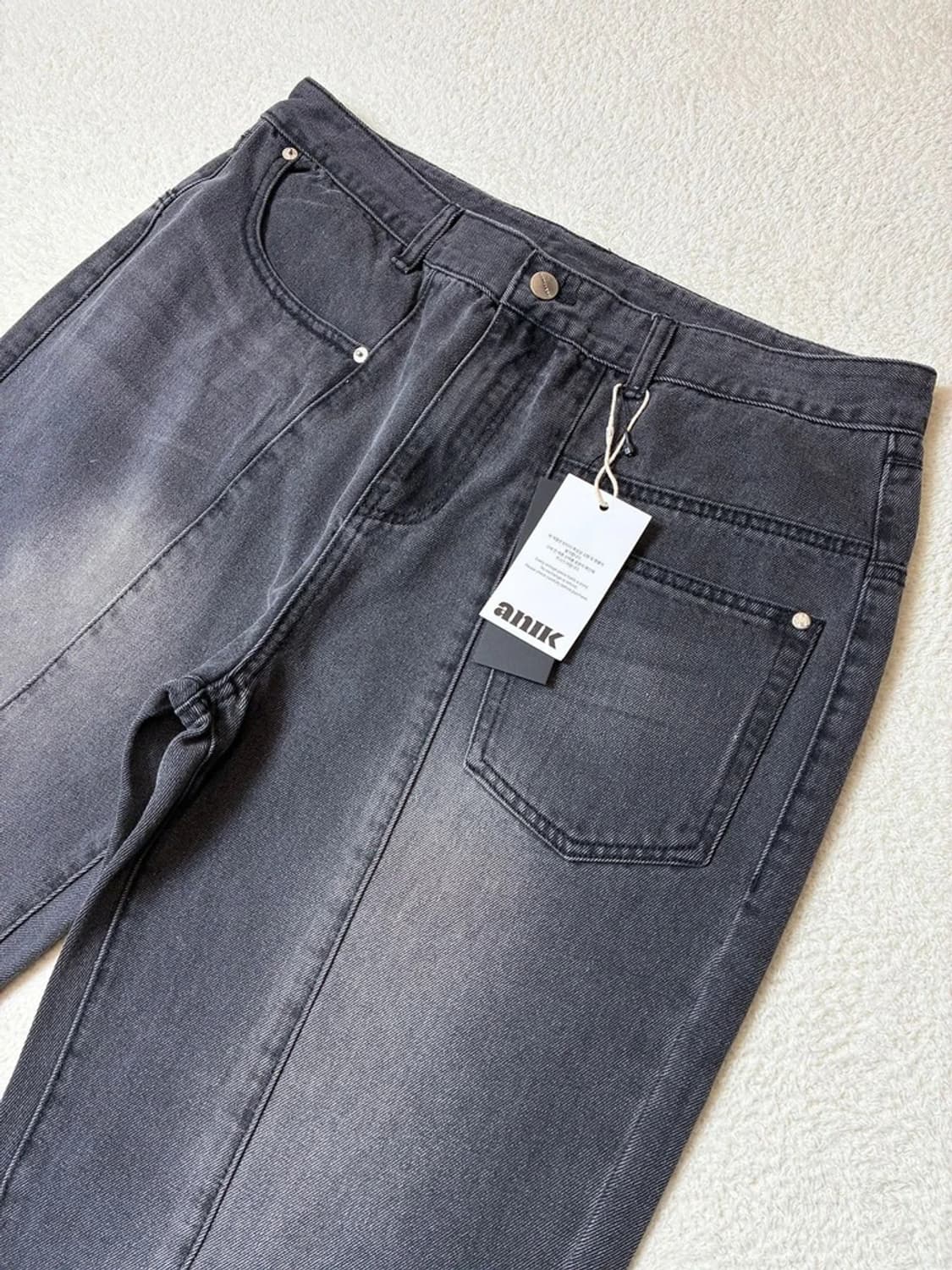 낫포너드 커브드 워싱 스트레이트 데님 팬츠 PN6630 상품이미지2