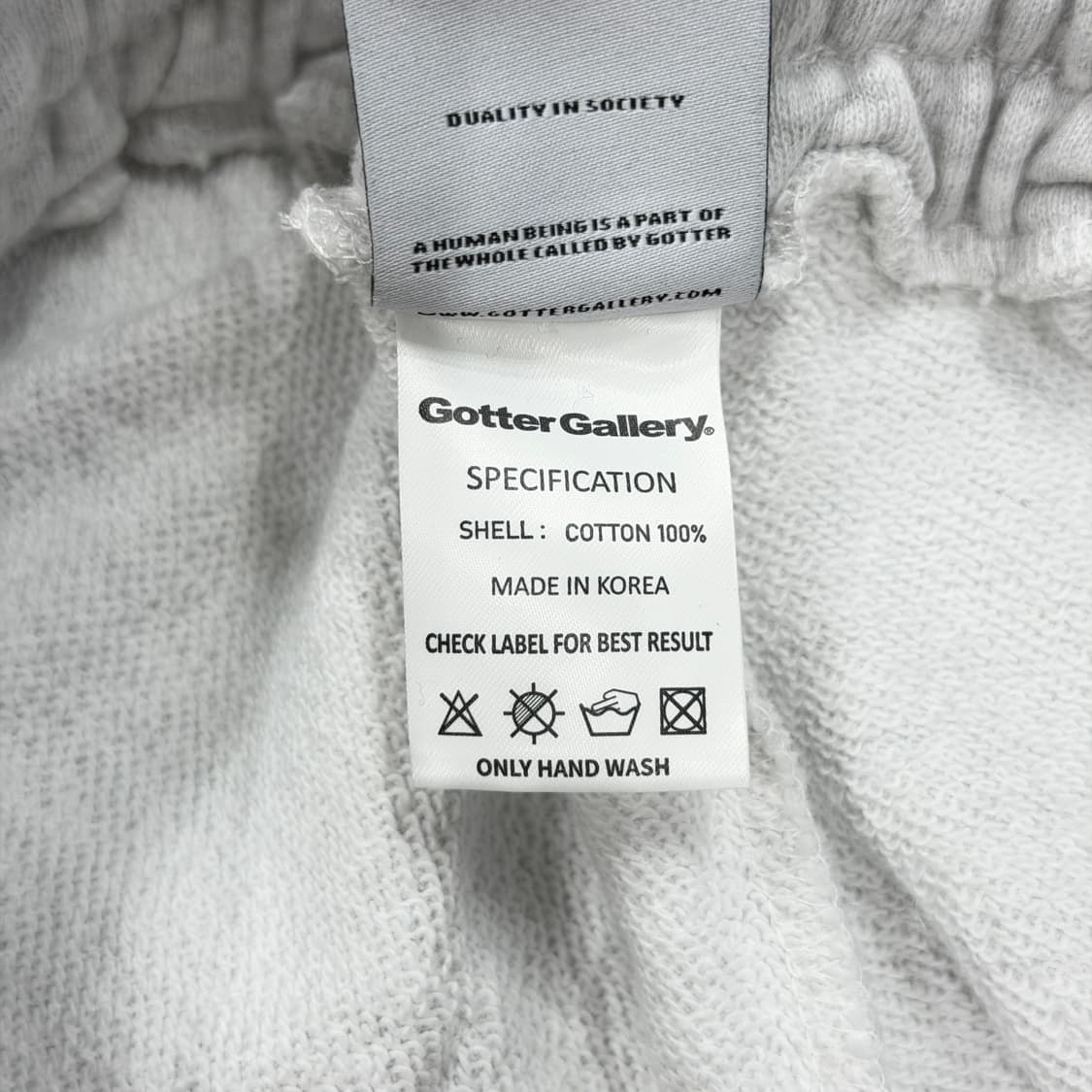 가터갤러리 심볼 노트 리본 와이드 스웻팬츠 바지 그레이 L 상품이미지6