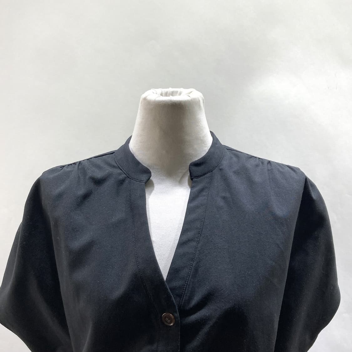 pearl 민소매 단추 허리밴딩 롱원피스 블랙 F  상품이미지2