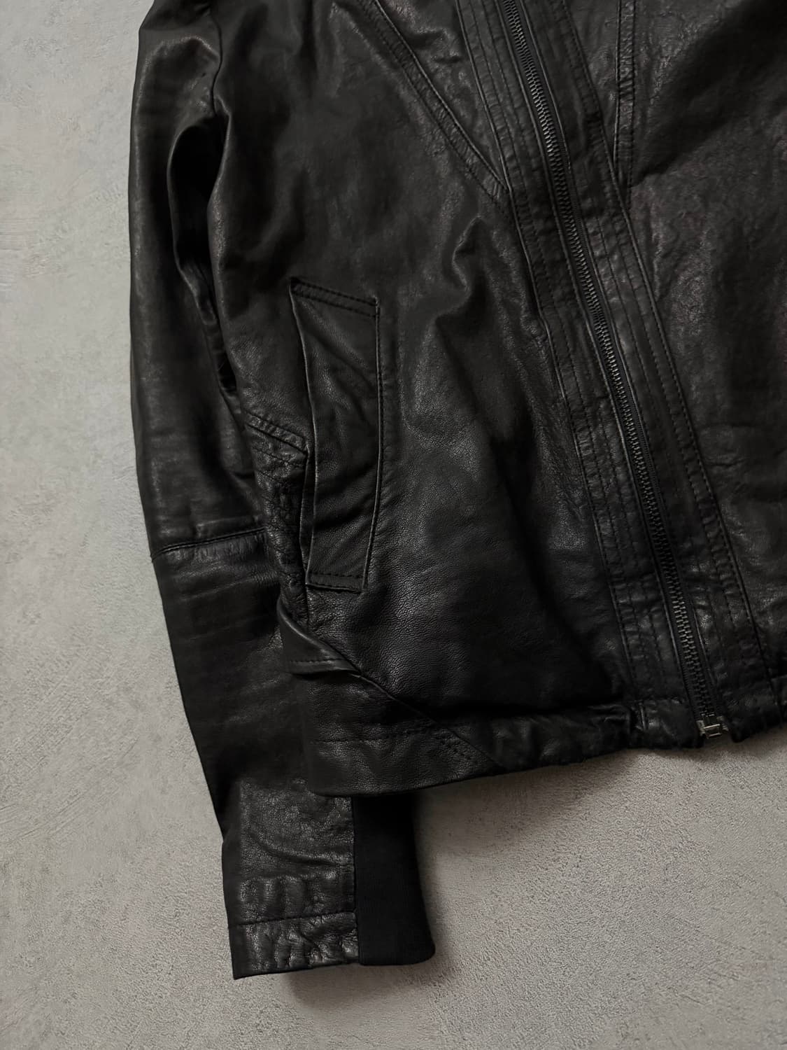 코데즈컴바인 하이넥 램스킨 자켓 상품이미지5