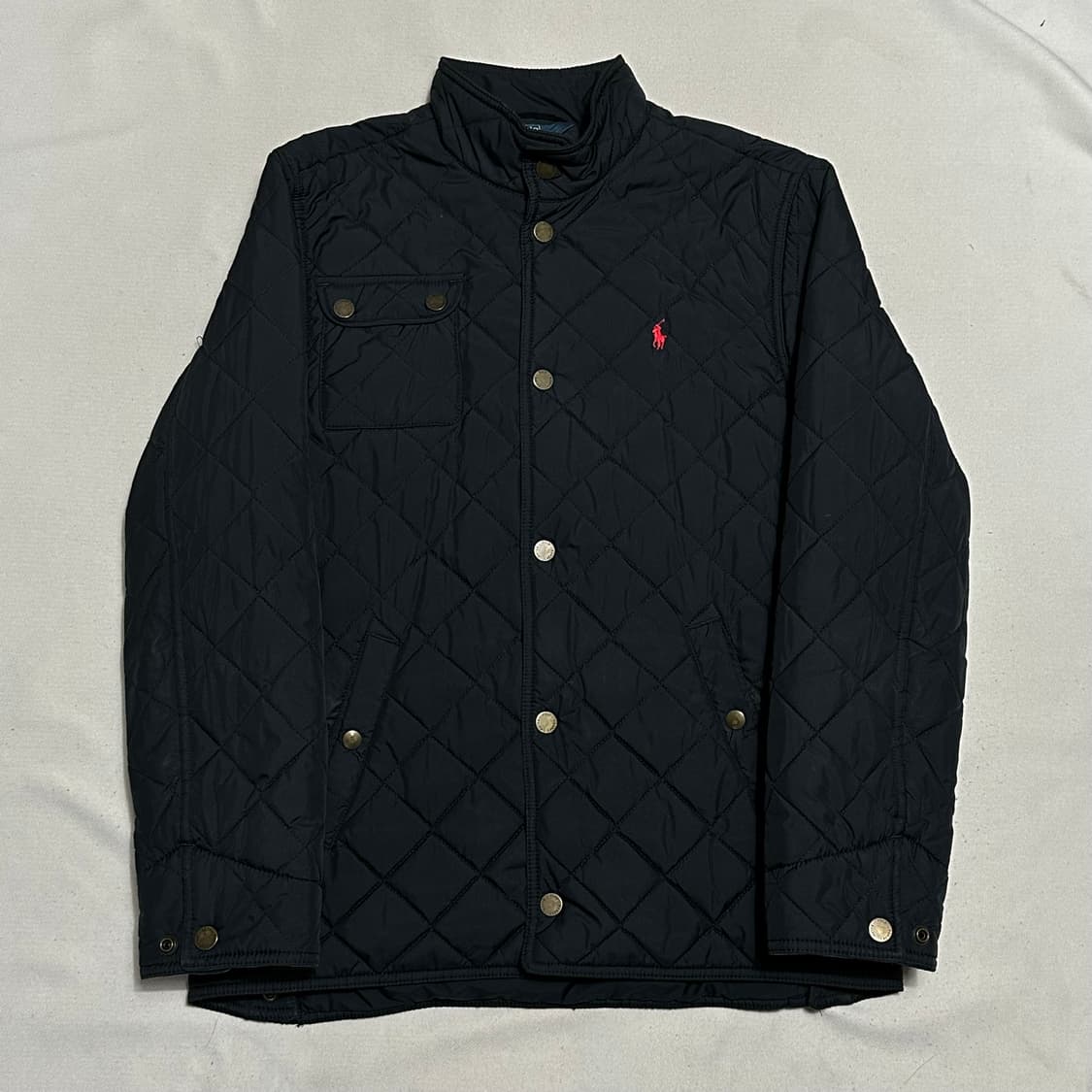 XL 폴로랄프로렌 여성용 블랙 퀼팅 자켓 상품이미지2