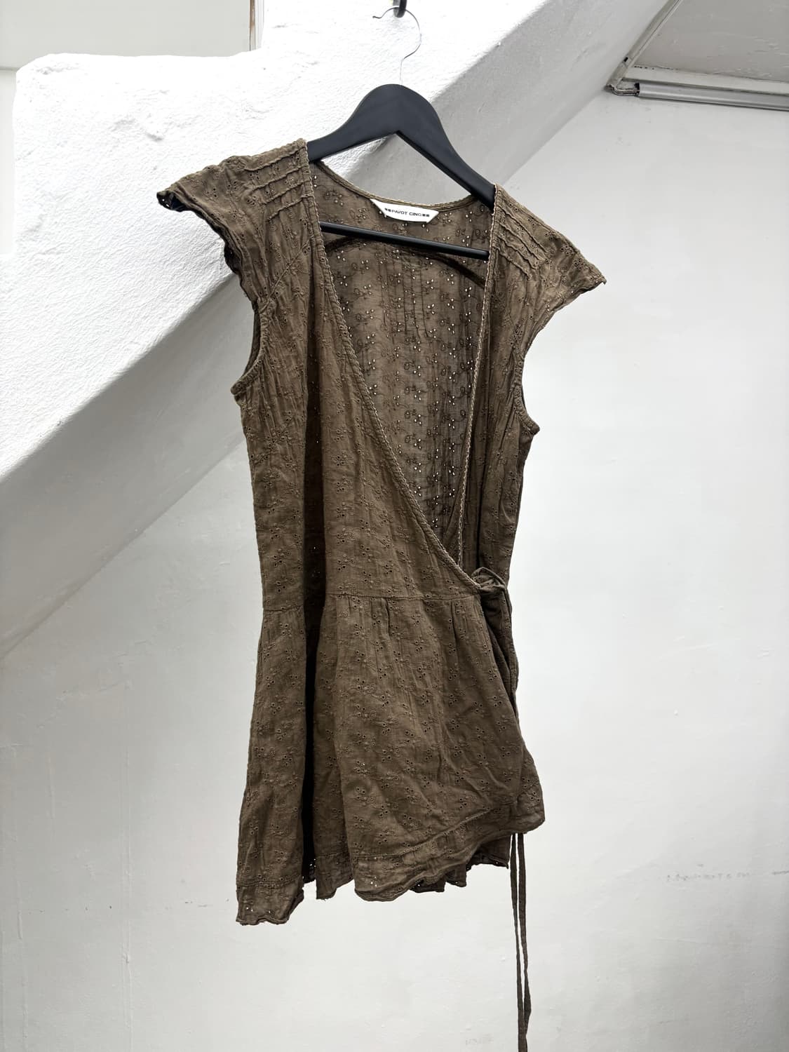 vintage brown tied top  상품이미지1