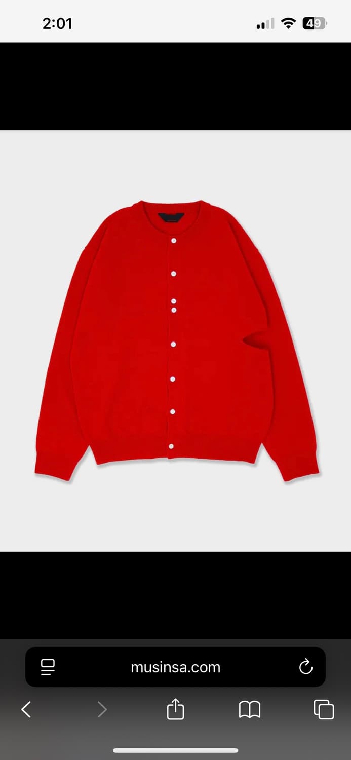 [L] 애니타임로릭 ORCHID ROUND CARDIGAN - RED 상품이미지1