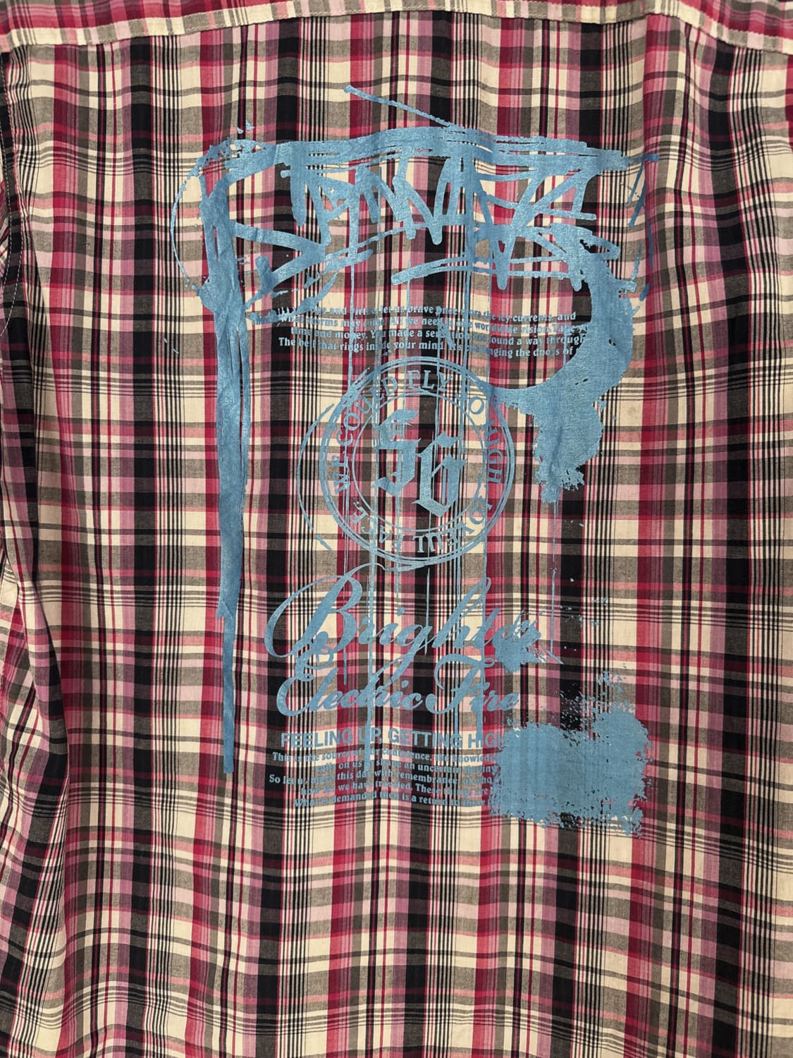 lettering point check pattern shirt 상품이미지8