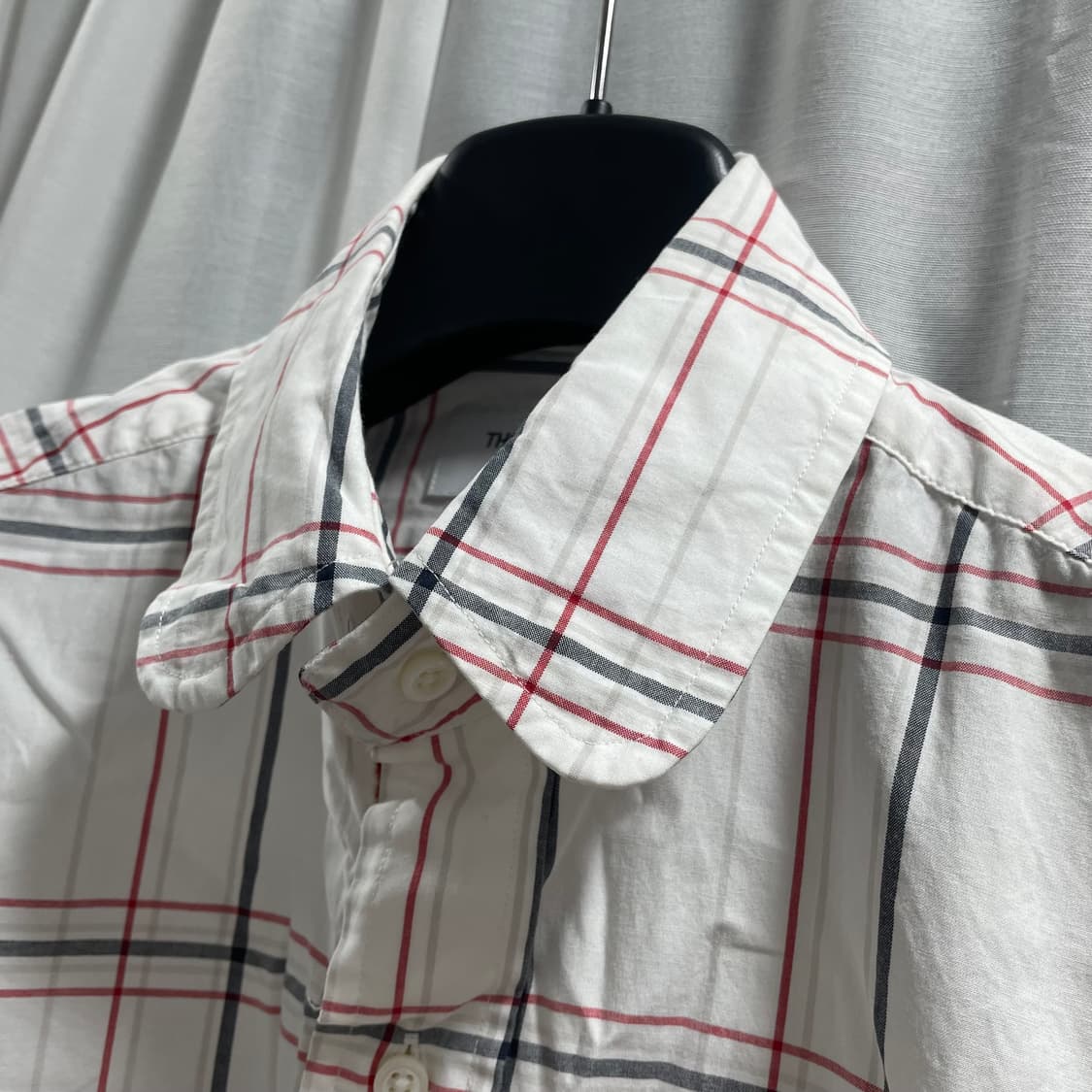 톰브라운/ 라운드 카라 트리콜로 체크 셔츠/ 2 상품이미지3