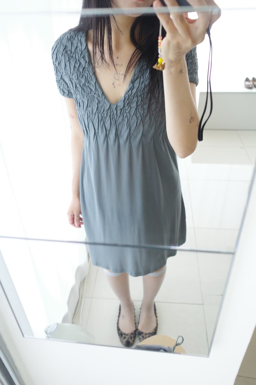Modal smocking dress 상품이미지1