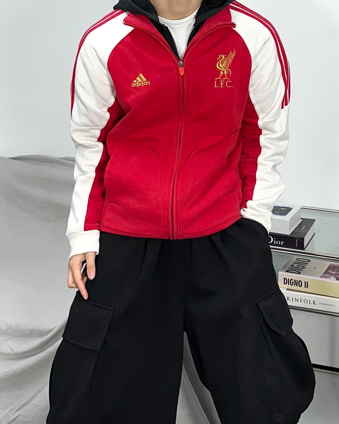 아디다스 07-08 리버풀 레드 트랙탑 져지 L 상품이미지2