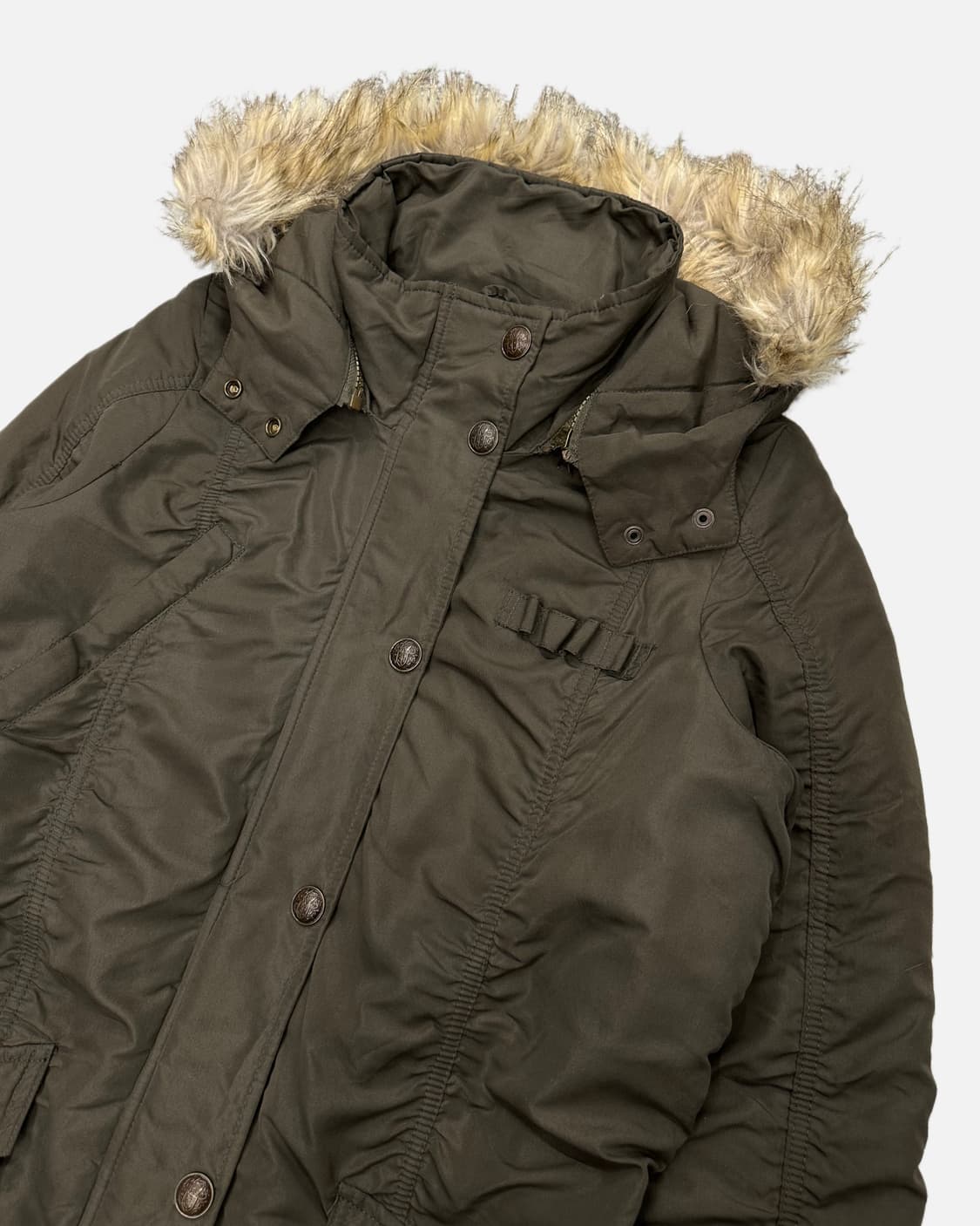 khaki pocket fur hood jumper 상품이미지2