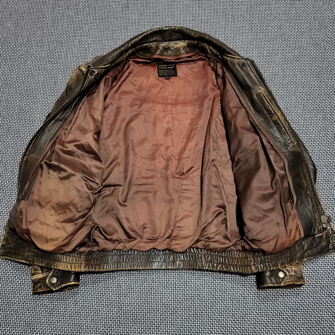 80s 미공군 a-2 레더 봄버 자켓 (40) 상품이미지2