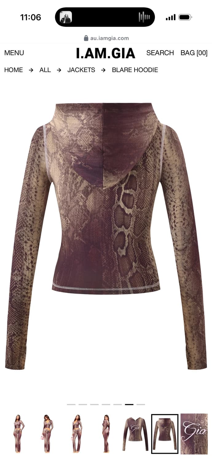 IAMGIA 아이엠지아 blare hoodie _snake 상품이미지2