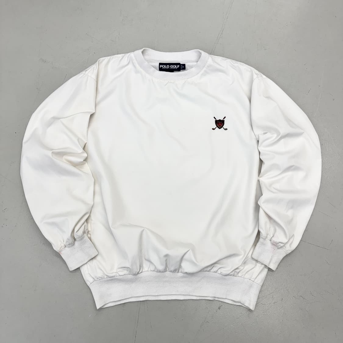 폴로 골프 로고 올드스쿨 웜업 바람막이 화이트 상품이미지2