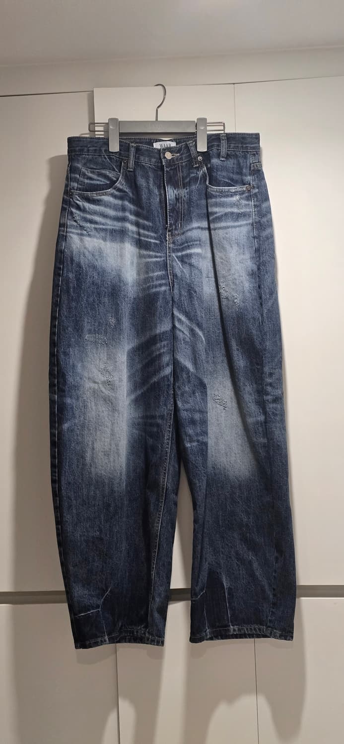 새상품) 빈티지 와이드 데님 진청 상품이미지1