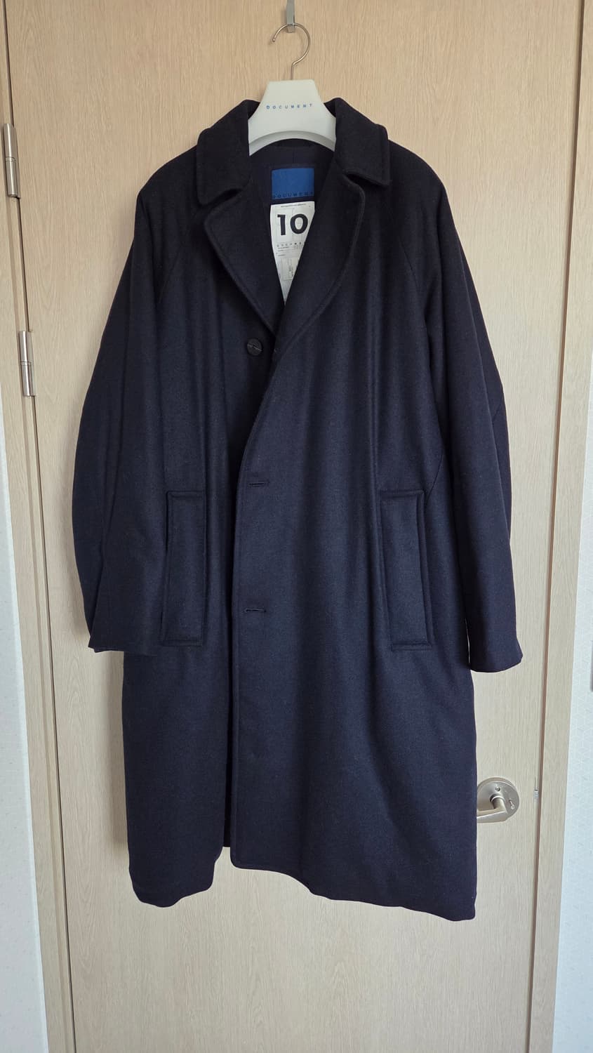 도큐먼트 패디드 울 오버코트 네이비 L 상품이미지5