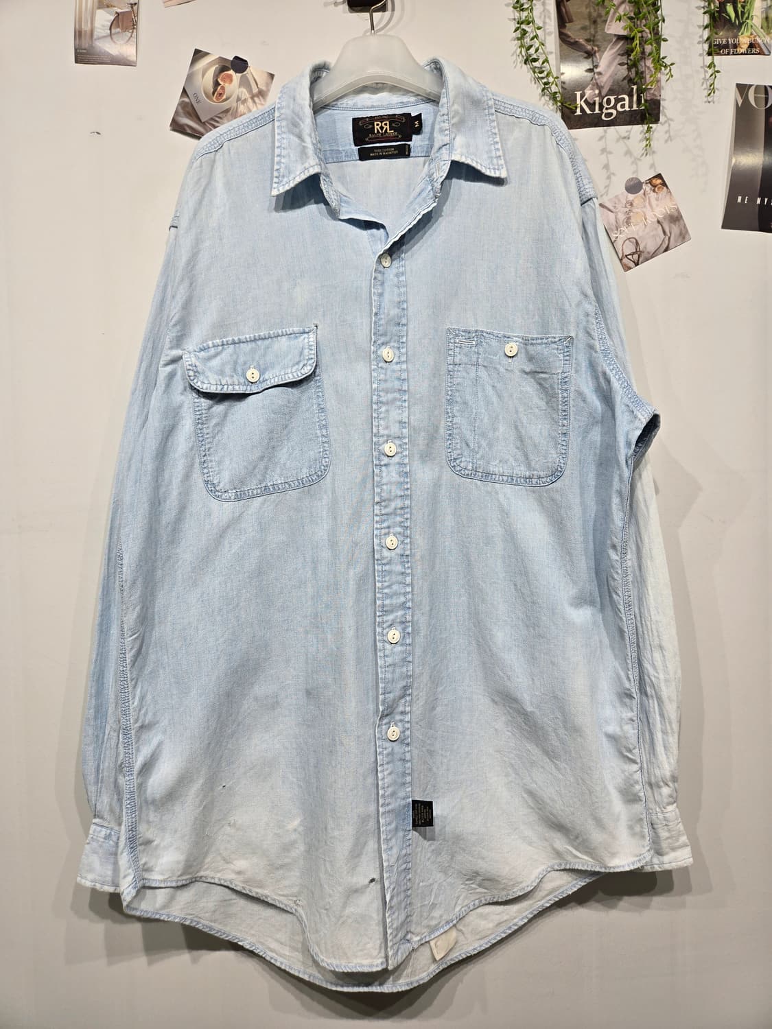 더블알엘 청 데님 남방 셔츠 상품이미지3