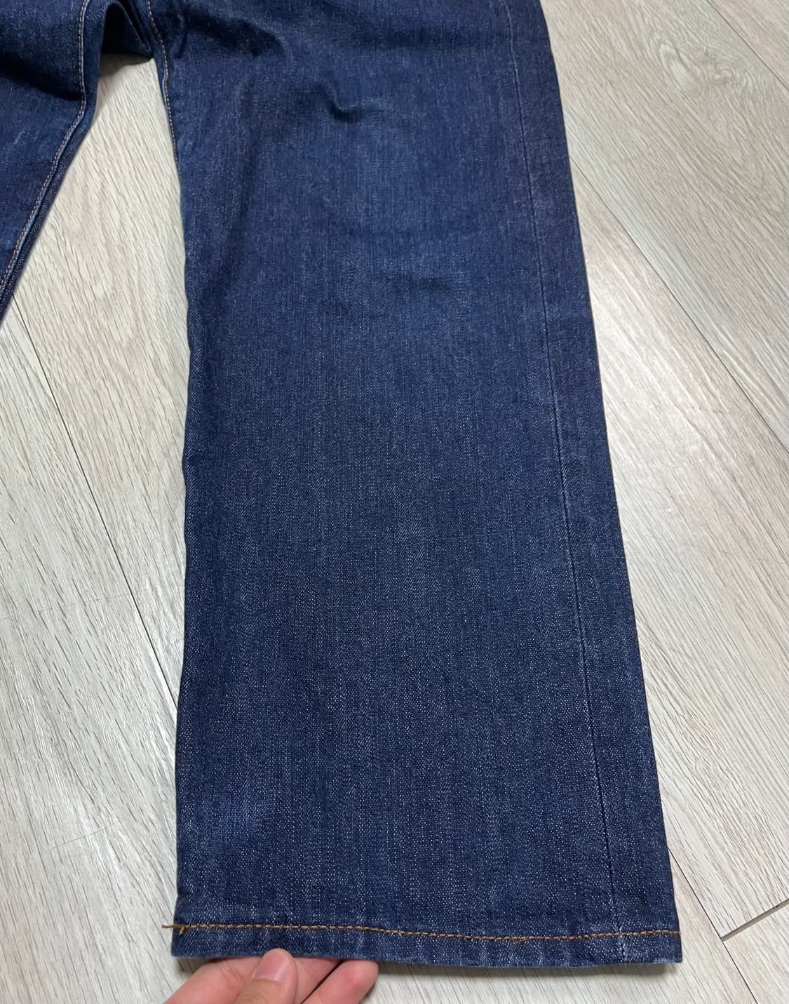 비슬로우 와이드 셀비지 데님 인디고 28 상품이미지4