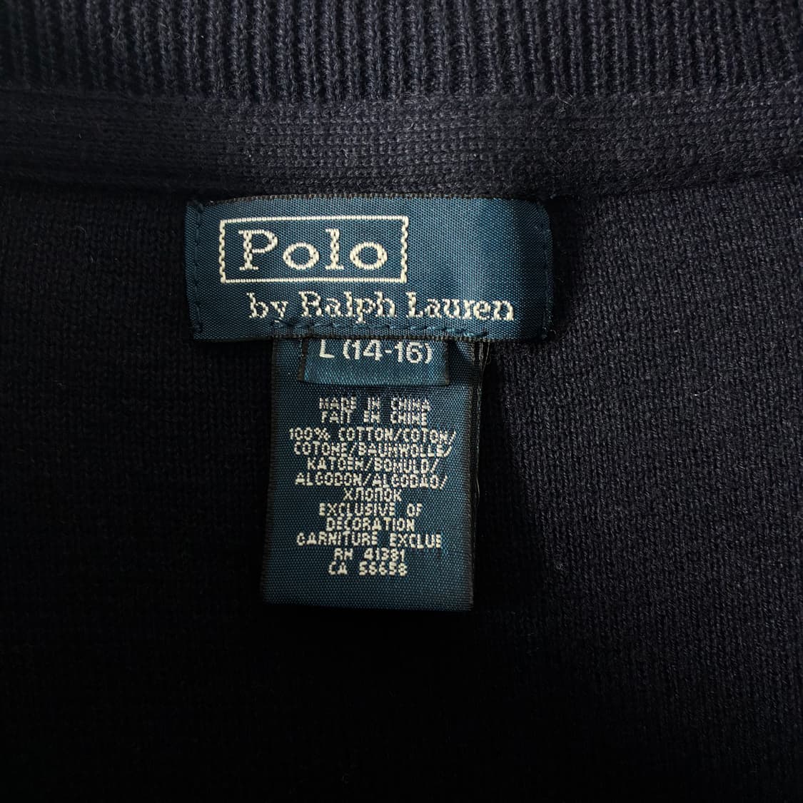 Polo  폴로 랄프로렌 자수 코튼 네이비 맨투맨   상품이미지4