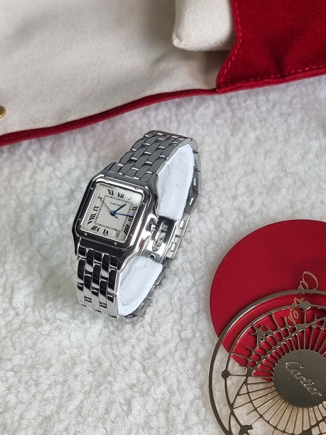까르띠에 팬더 스틸 미디움 M 쿼츠 남녀공용 시계 04년
 상품이미지4