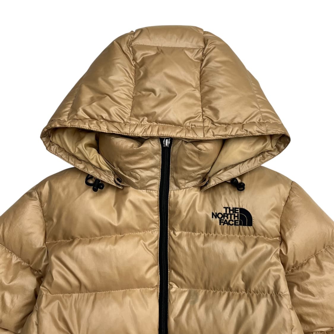 노스페이스 블랙로고 캬라멜맛 후드 패딩 85 상품이미지6
