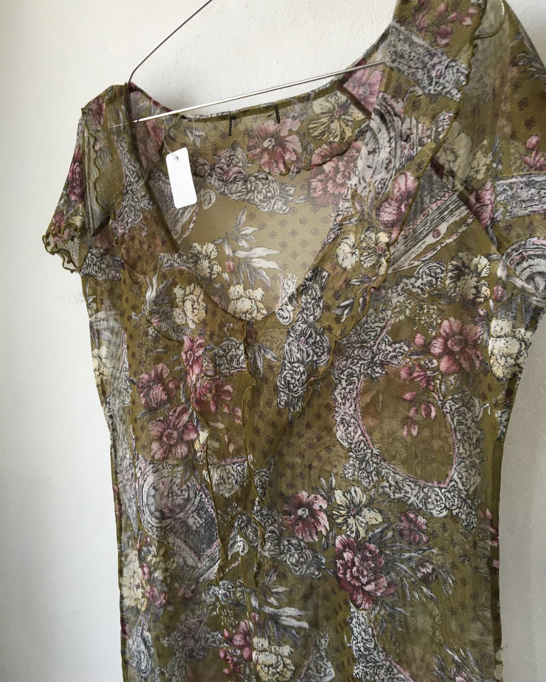 Flower pattern mesh top 상품이미지4