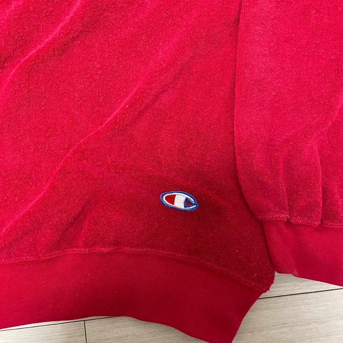 90-00s 챔피온 인사이드아웃 레드 레글런 맨투맨 상품이미지3