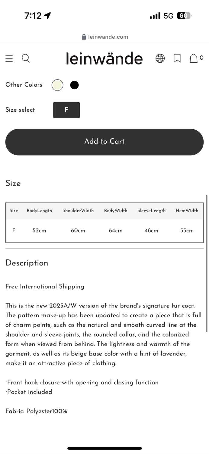 Leinwande Egg Fur Coat 퍼자켓 상품이미지9