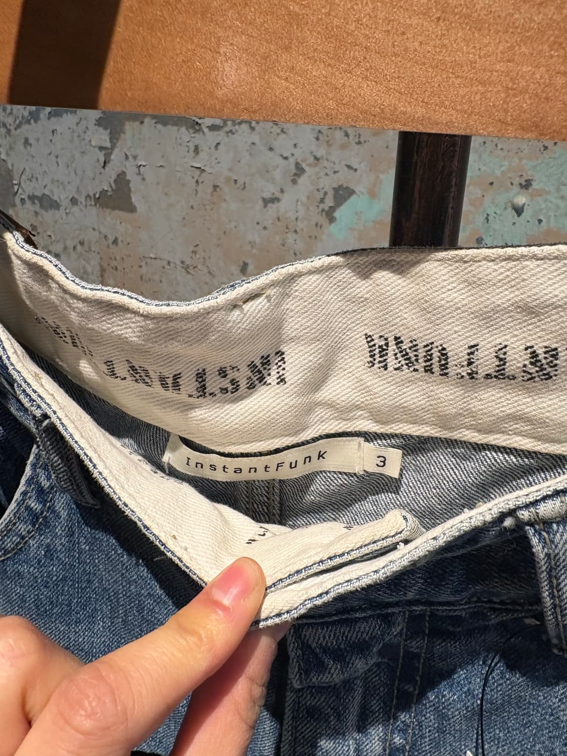 Instantfunk 일자 와이드 데님 팬츠  상품이미지5