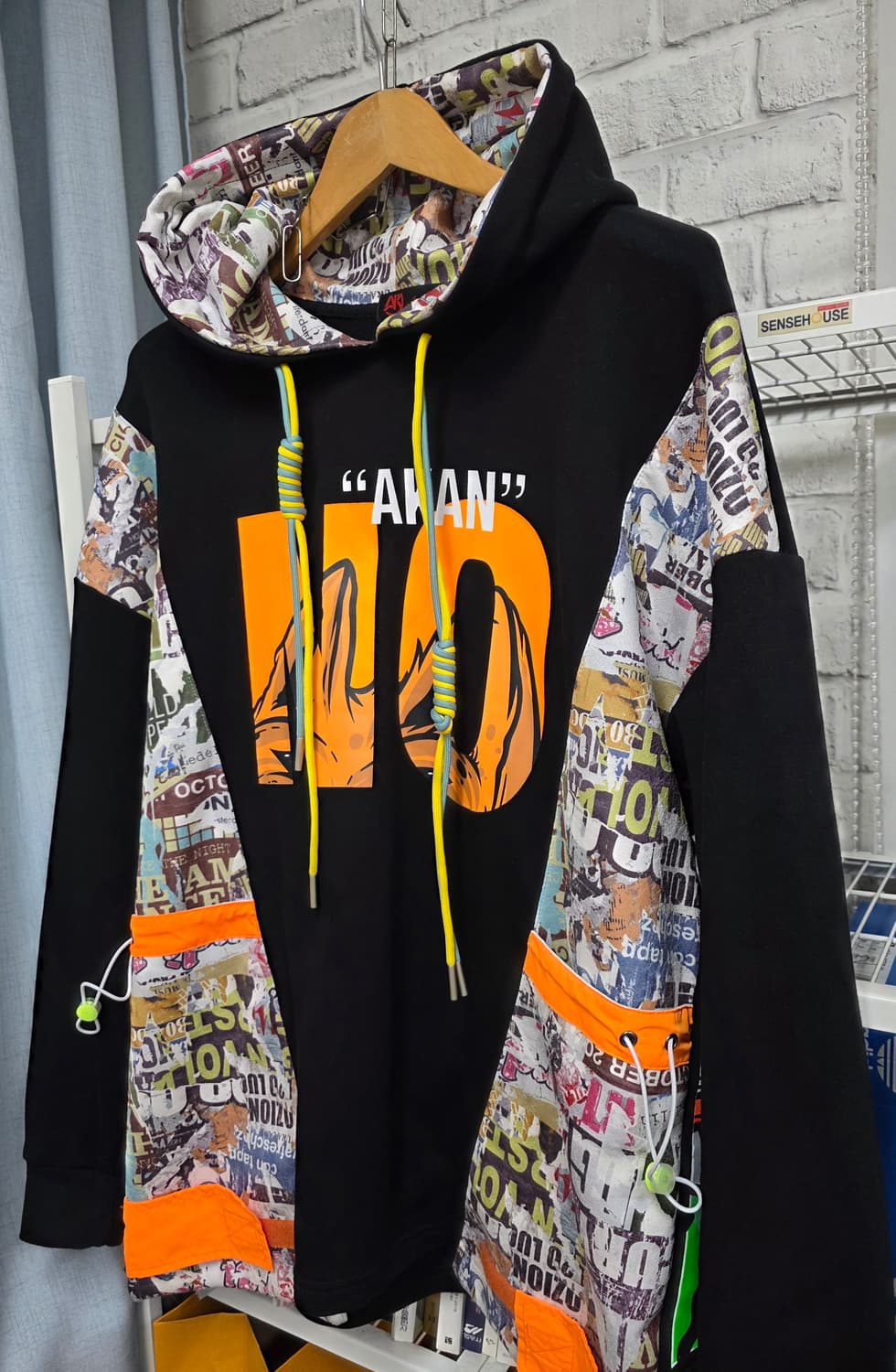 Anbullet 남성 힙합 후드티 110 캐릭터 그래픽 후디 MN22 상품이미지3