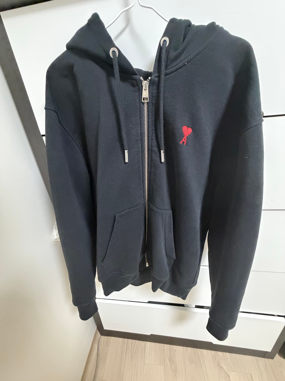 AMI 아미 스몰 하트 로고 후드집업 (정품) (사이즈 XS) 상품이미지1