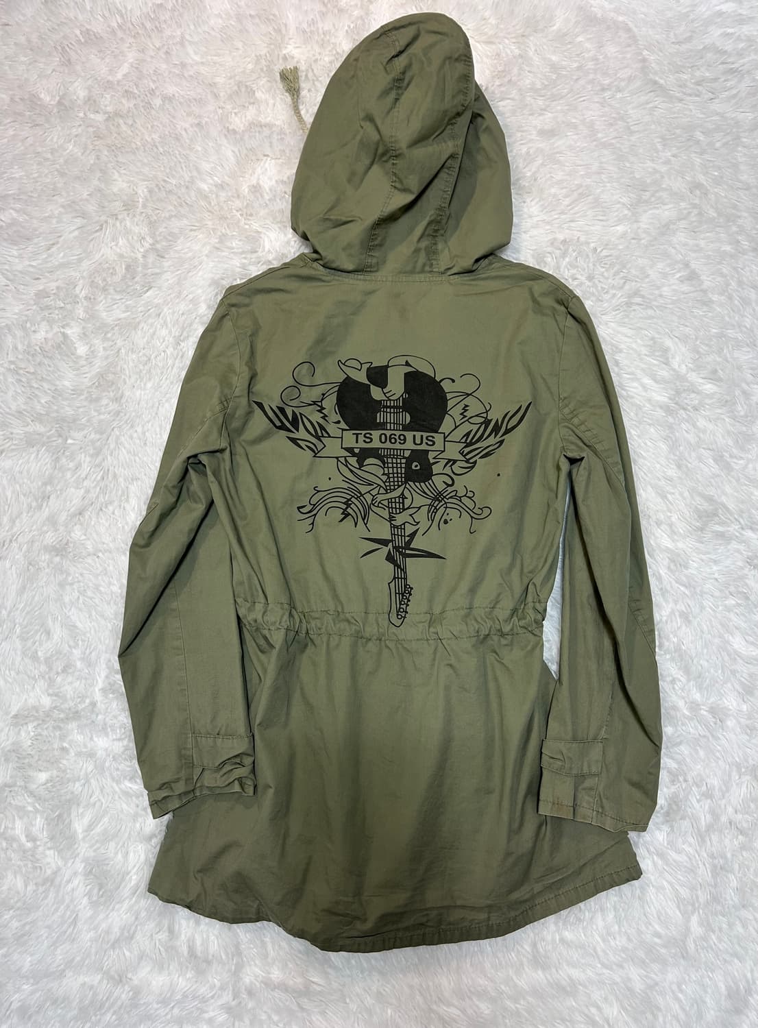 back printed string hooded safari jacket 상품이미지3