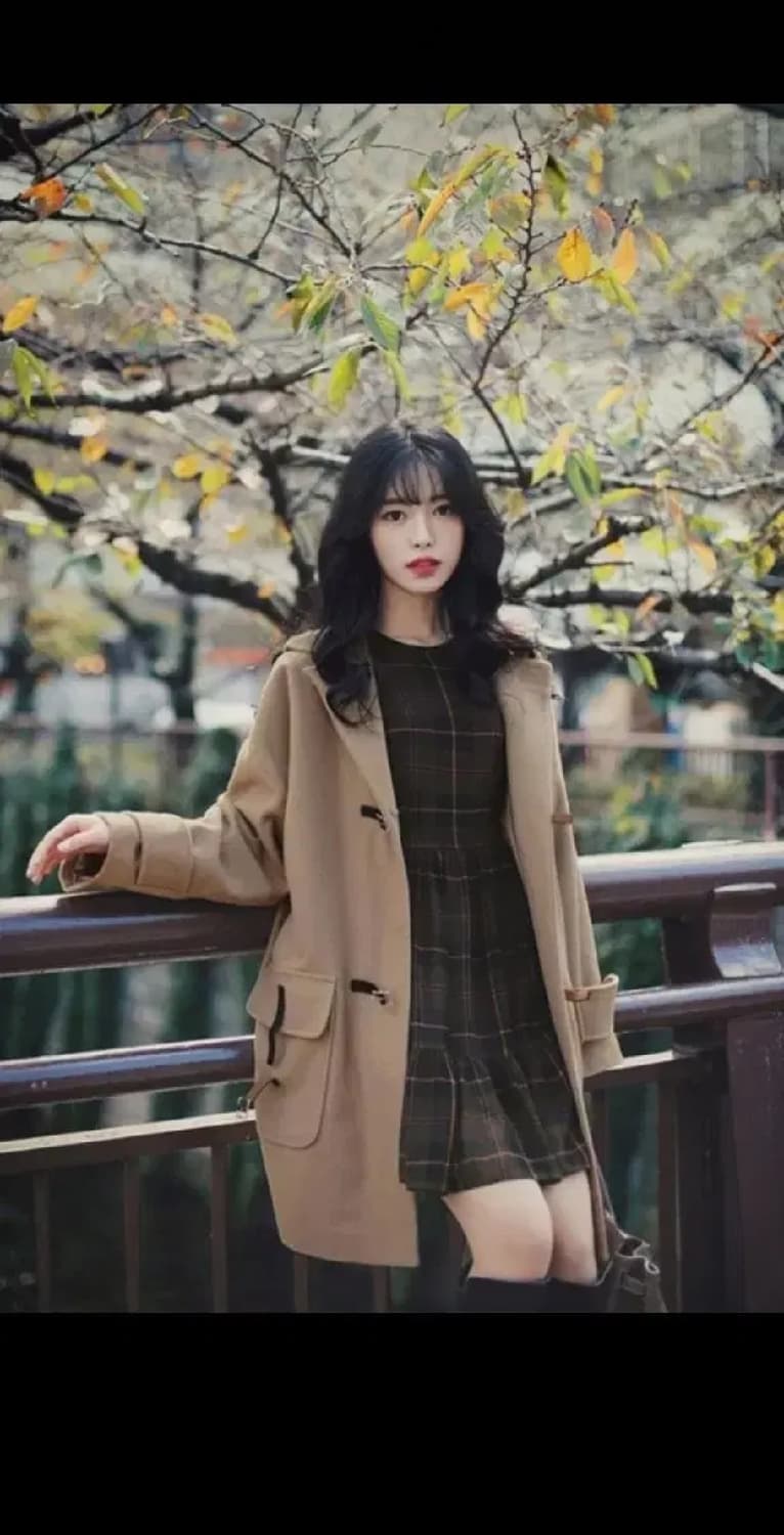밀크코코아 라이딩 후드 베이지 버클 떡볶이 더플 코트 상품이미지1