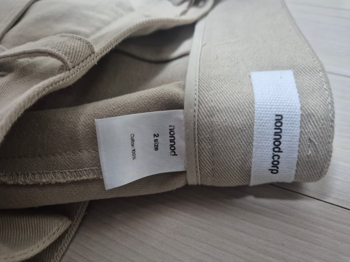 [2] 논노드 사이드 지퍼 카고팬츠 베이지 상품이미지1