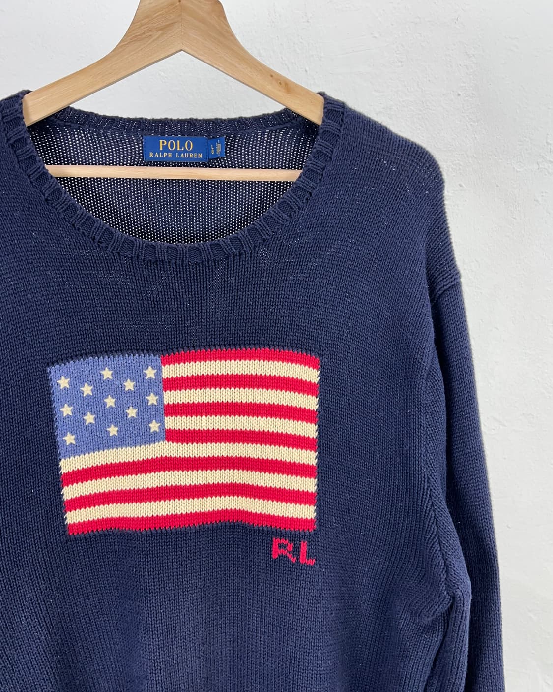 폴로 랄프로렌 네이비 성조기 코튼 플래그 니트 스웨터 상품이미지3