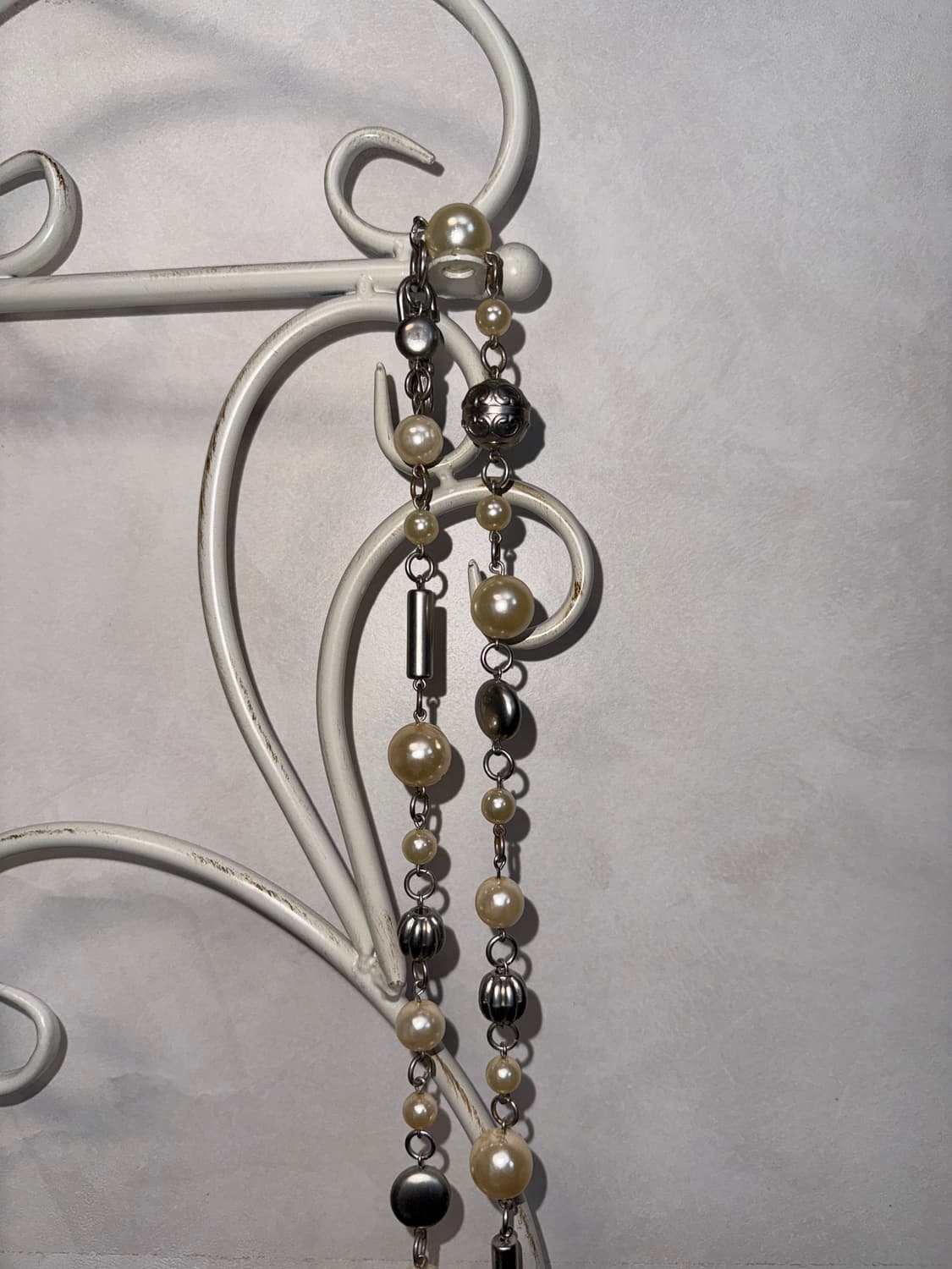 Oriental bold pearl double chain belt 상품이미지5
