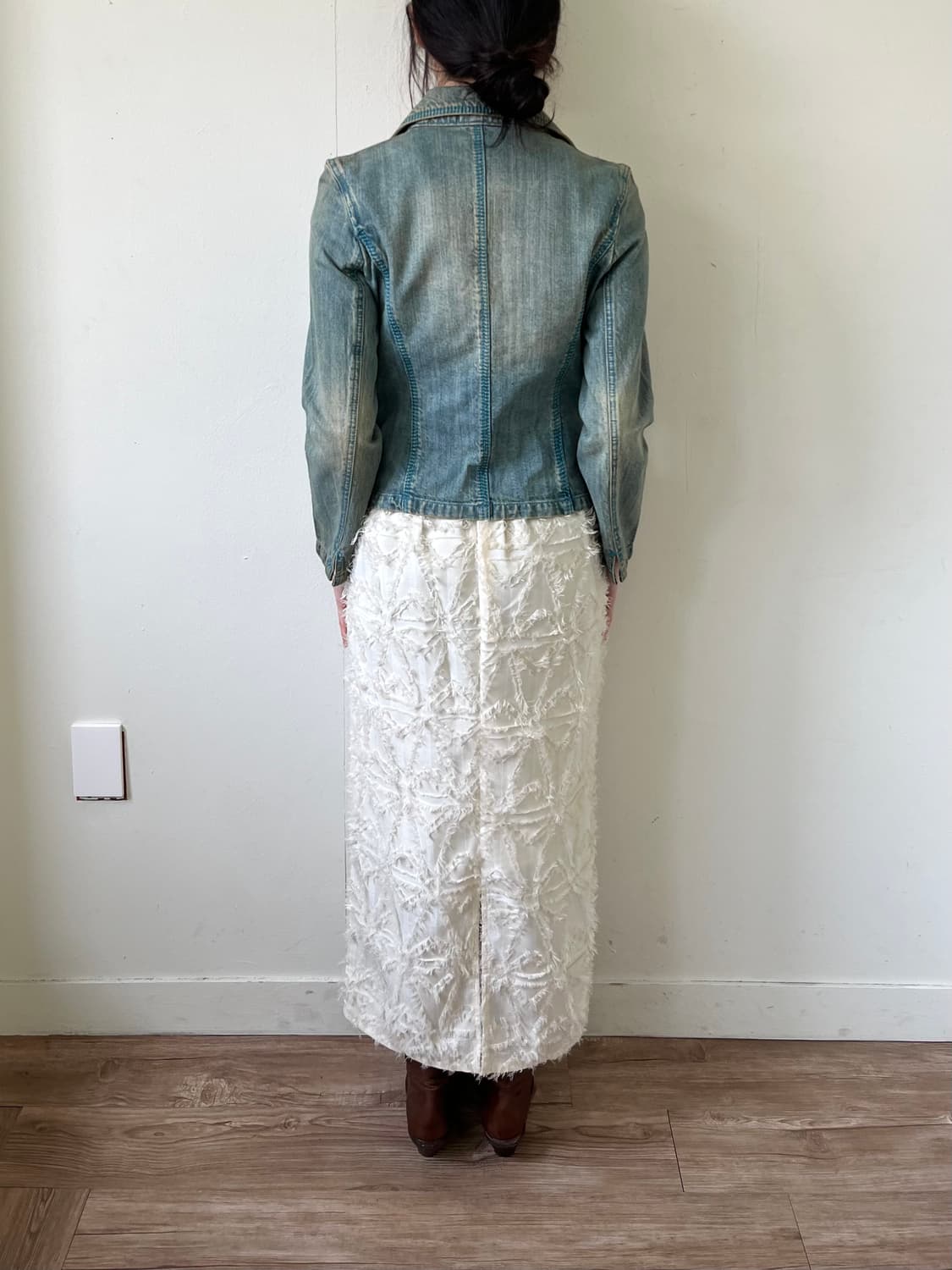 Ramonpole 원 버튼 스티치 데님 자켓 상품이미지10