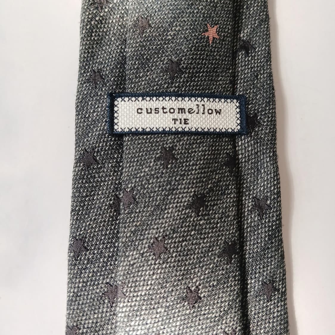커스텀멜로우 혼방 그레이 도트 패턴 넥타이 7.1cm B등급 E854
 상품이미지7