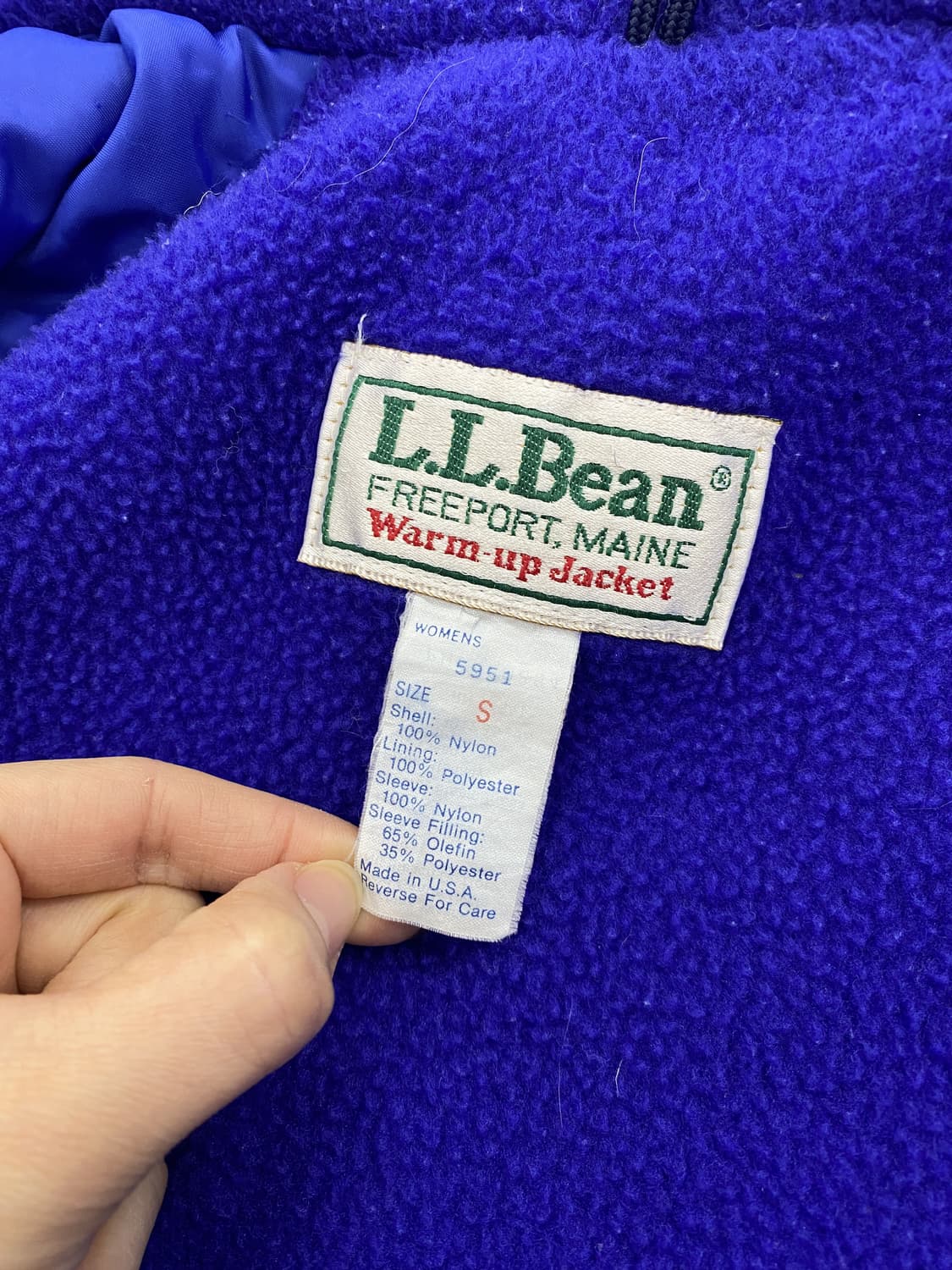 8-90‘s 엘엘빈 플리스 안감 웜업 자켓 상품이미지7