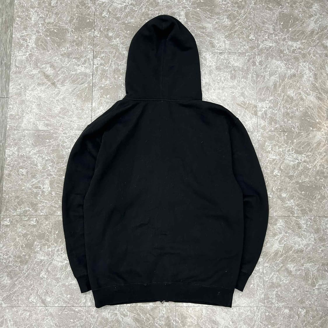 Obey 오베이 아치로고 블랙 스웻 후드집업 희귀져지(M) 상품이미지3