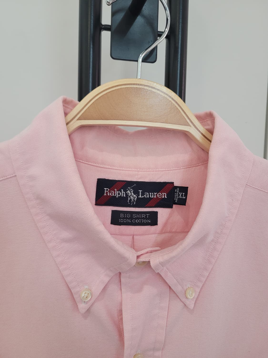 90s 랄프로렌 핑크 옥스포드 빅셔츠 XL사이즈 상품이미지2