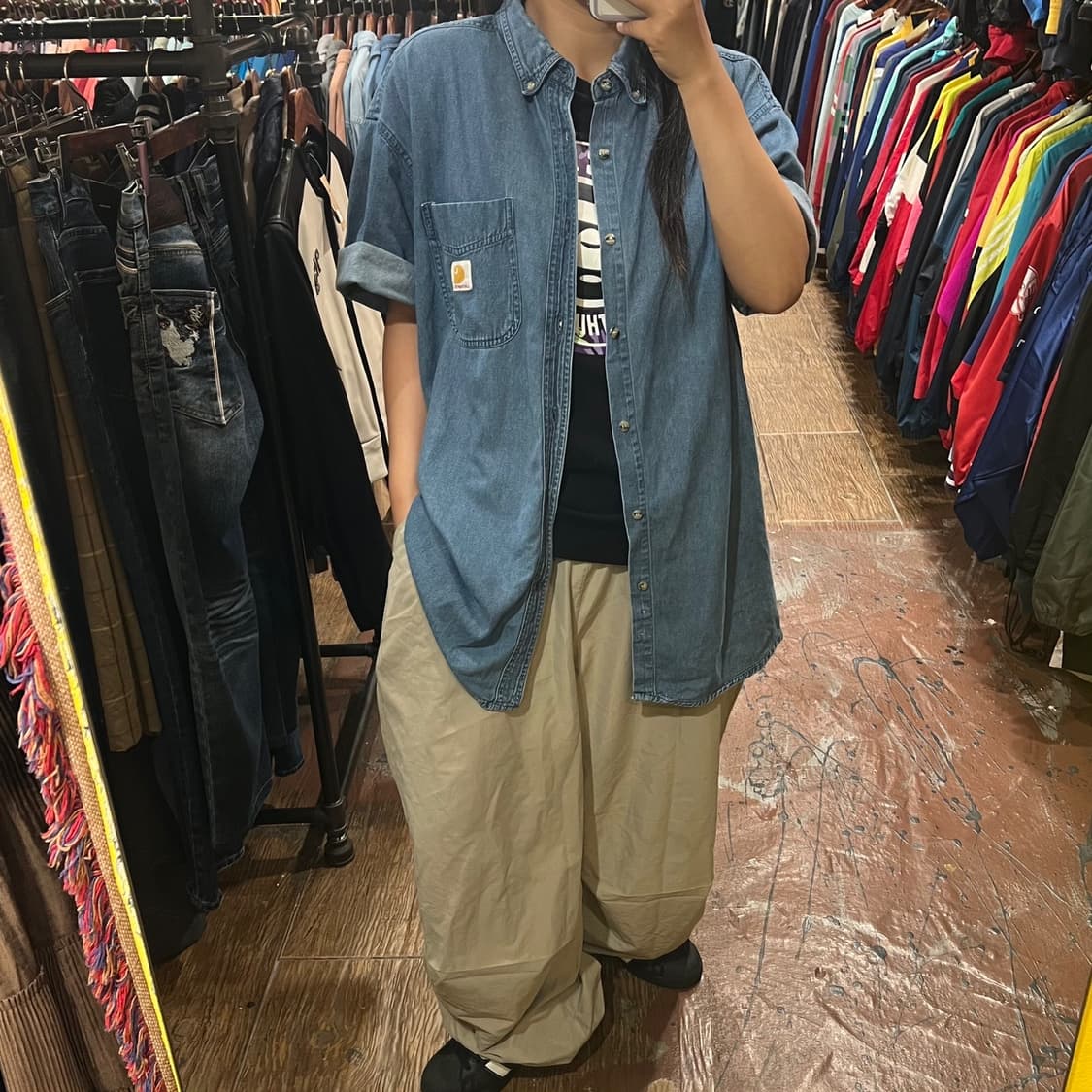 [HI] 칼하트 데님 반팔셔츠  상품이미지4