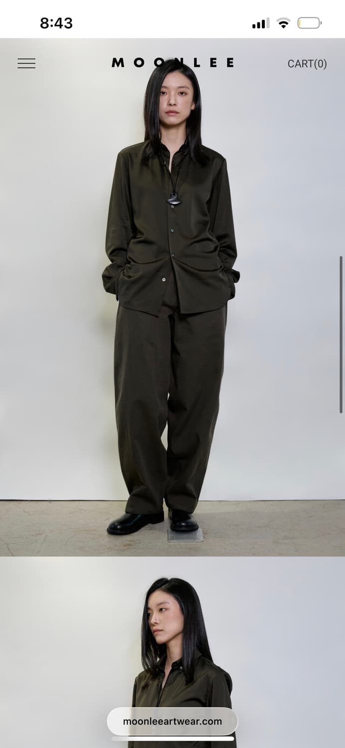 Classic Satin Shirt_Khaki 상품이미지2