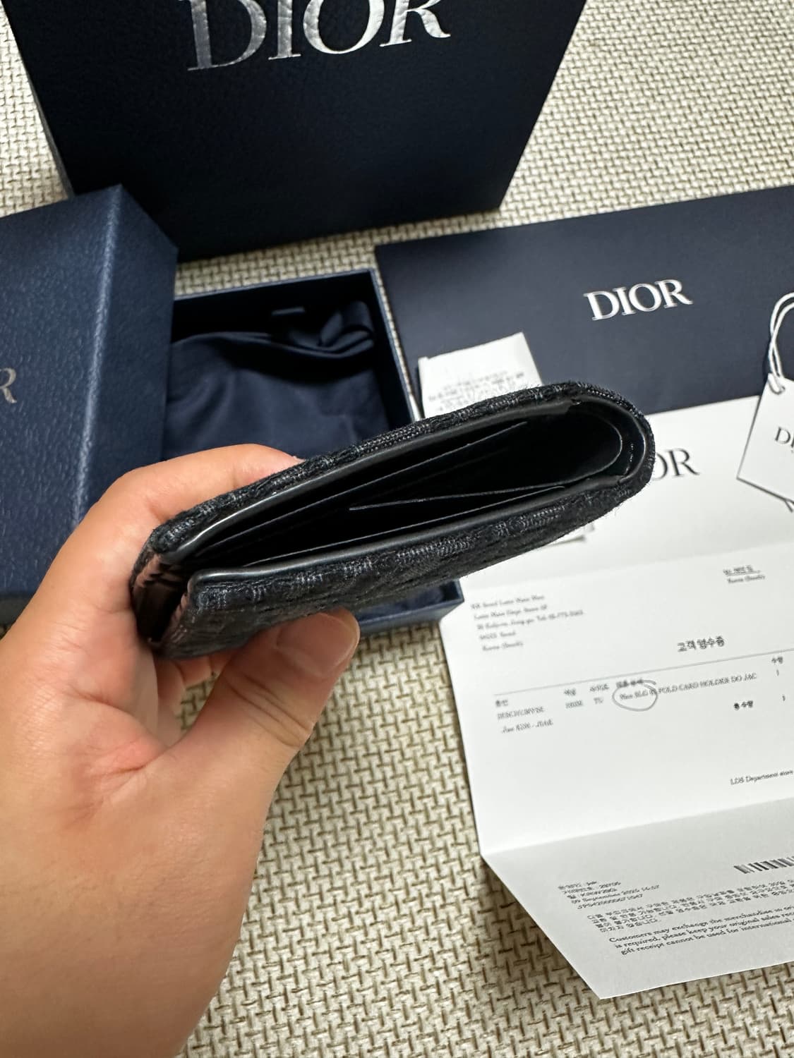 [OS/백화점판] 25ss 디올 오블리크 오거나이저 블랙 풀구성 상품이미지5