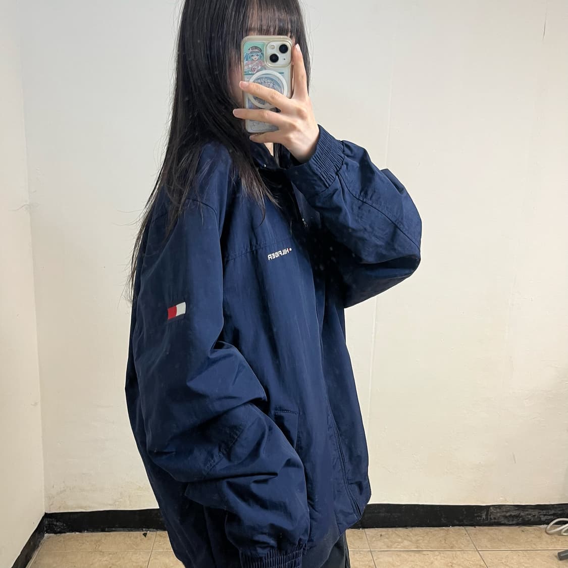 Tommy Hilfiger navy windbreaker 상품이미지2