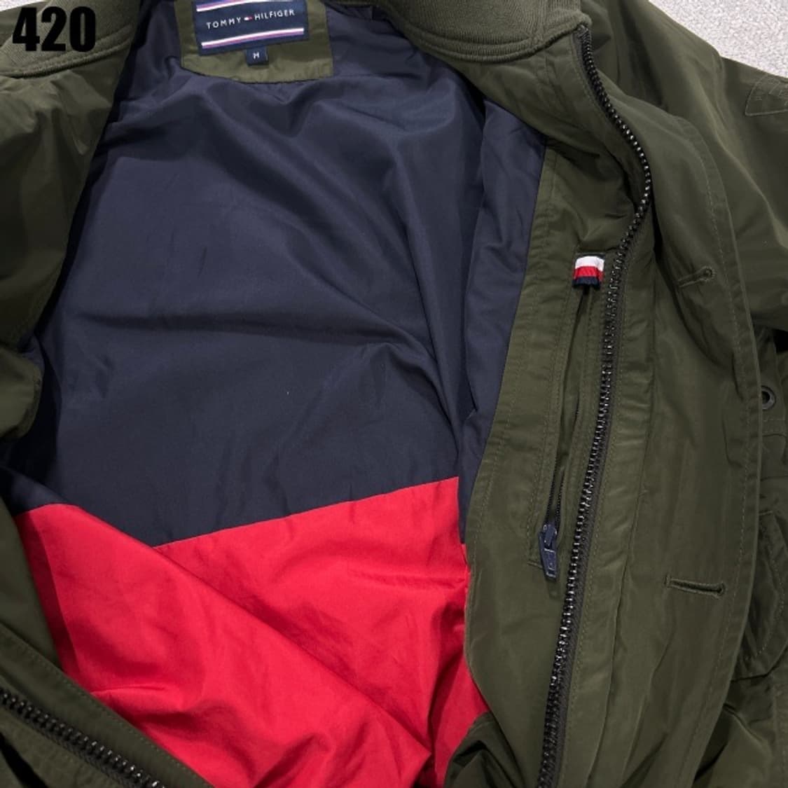 타미힐피거 카키색 봄버 자켓  상품이미지5