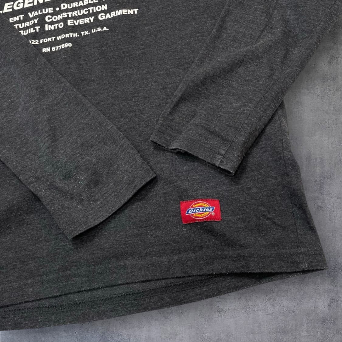 디키즈 Dickies 차콜 빅로고 롱슬리브 긴팔 티셔츠 S 상품이미지5