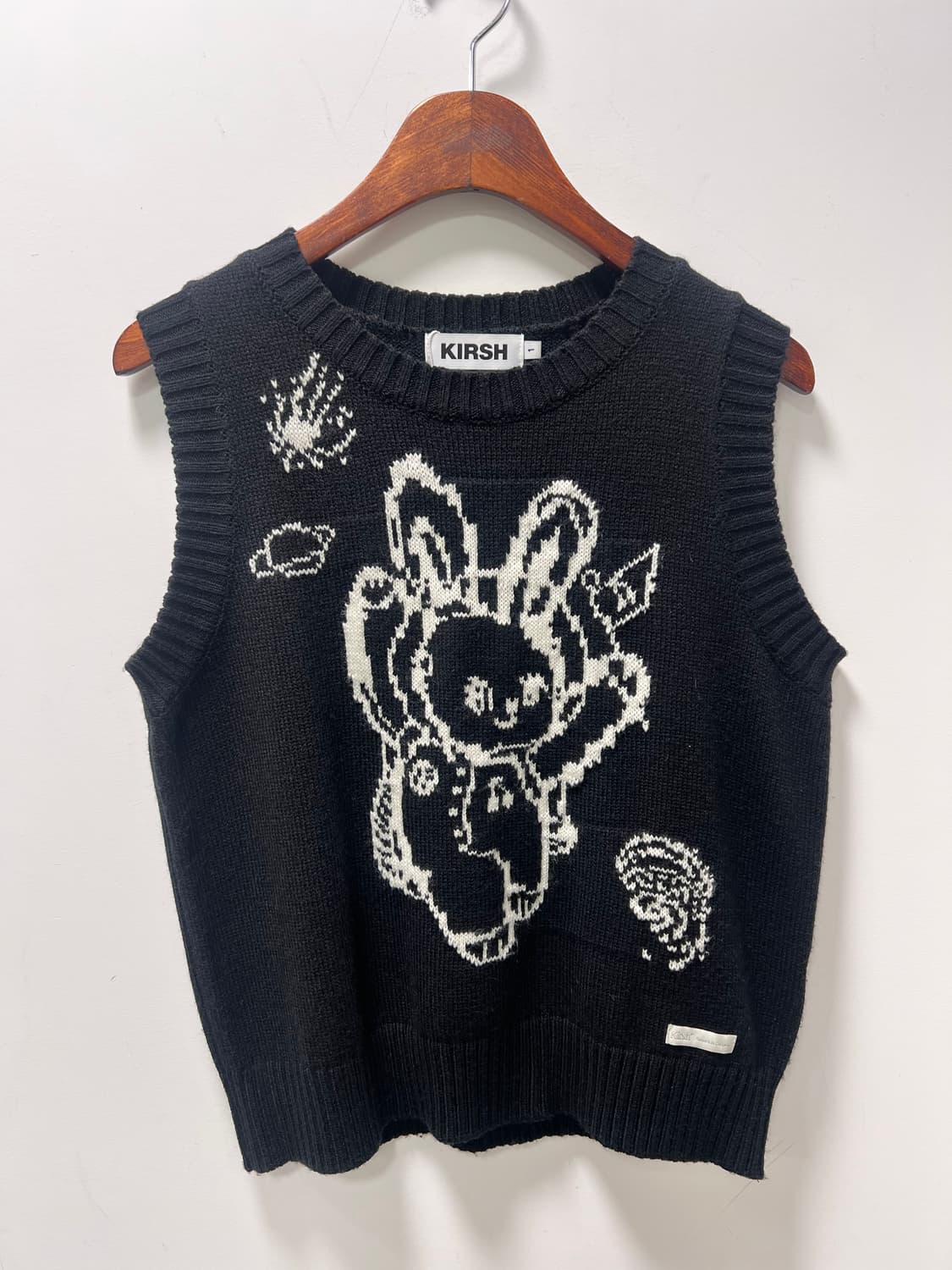 KIRSH 블랙 니트 베스트 상품이미지1