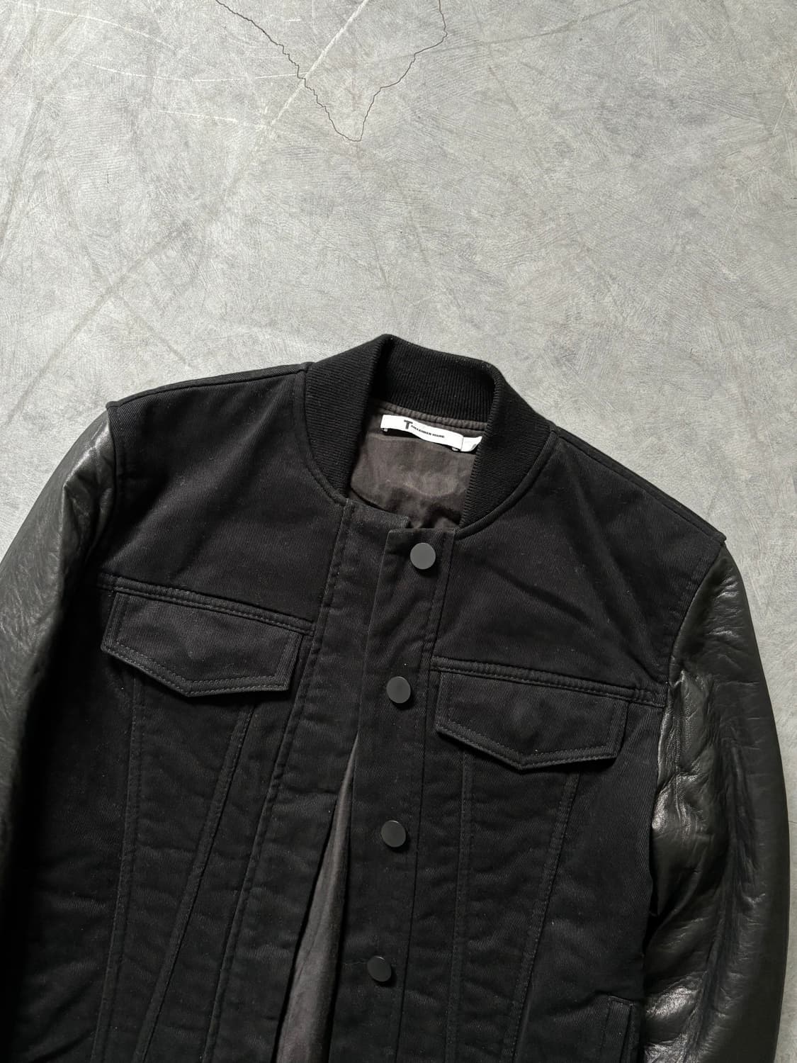 Alexander Wang 알렉산더왕 블랙 레더 슬리브 자켓 상품이미지5