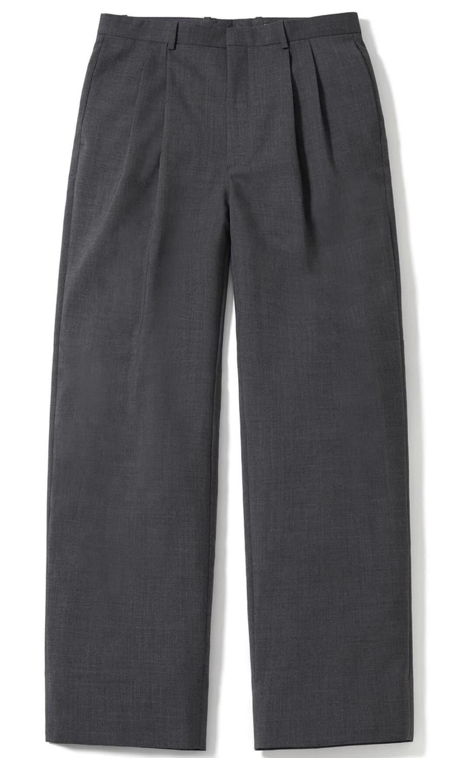 포터리 울 투플리츠 와이드 팬츠 미드 그레이 3 사이즈 상품이미지1